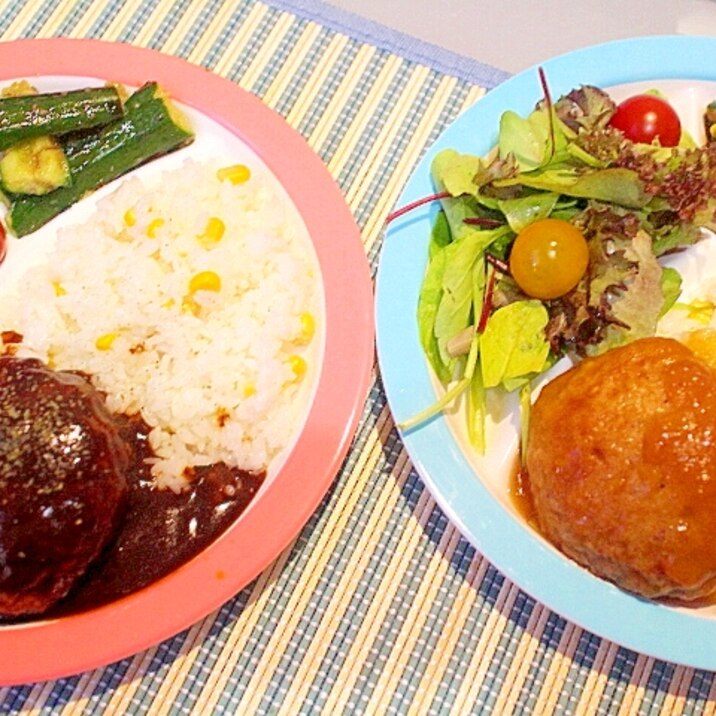 温め中に付け合わせ完成 冷凍ハンバーグワンプレート レシピ 作り方 By Seika A 楽天レシピ 温め中に付け合わせ完成 冷凍ハンバーグワンプレート レシピ 作り方 By Seika A 楽天レシピ